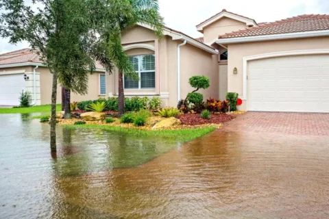 Home in Texas experiencing flooding